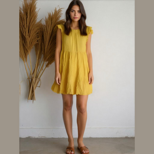 House of Harlow 1960 Yellow Flutter Sleeve Mini Dress